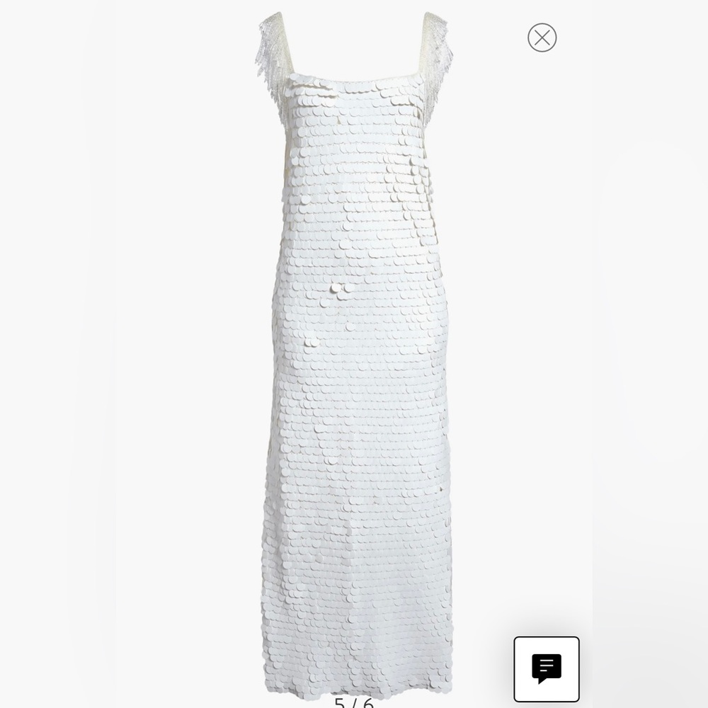 Alexis White Sequin Midi Dress